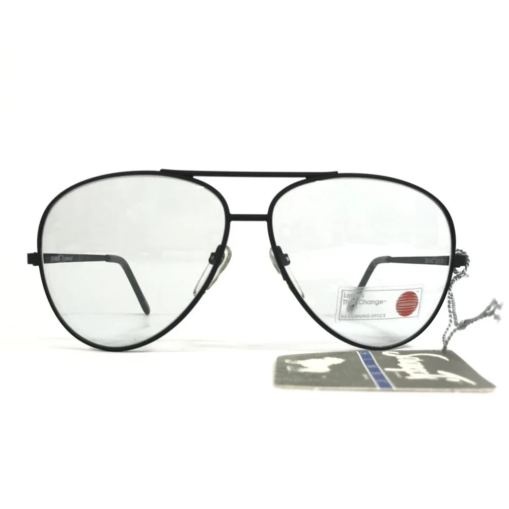 Vintage Serengeti Sunglasses Mens Matte Black Simba Species w/ Gray Photochromic